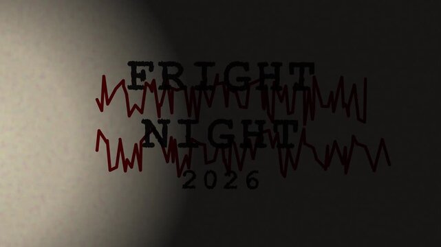 Horror Style Fright Night Text Animation in Dark Spotlight