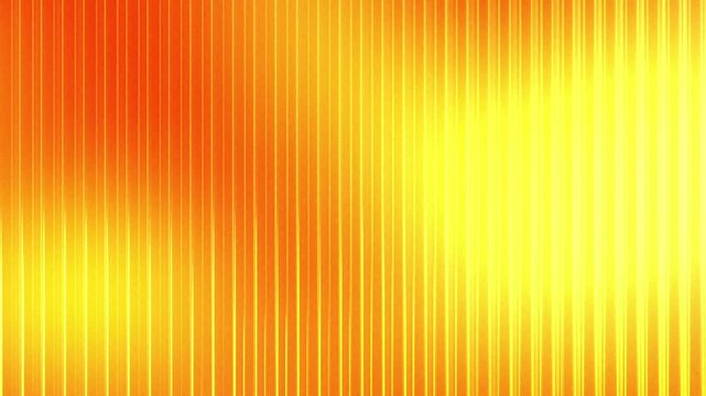 Abstract orange yellow red ribbed glass gradient motion background with holographic ripple stripes and warm glow, seamless loop animation