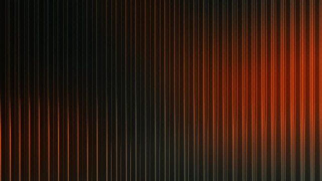 Amber Orange Fractal Glass Effect Background with Black Vertical Ridges, Warm Refraction Glow, Cinematic Gradient Shadows and Futuristic Motion Loop