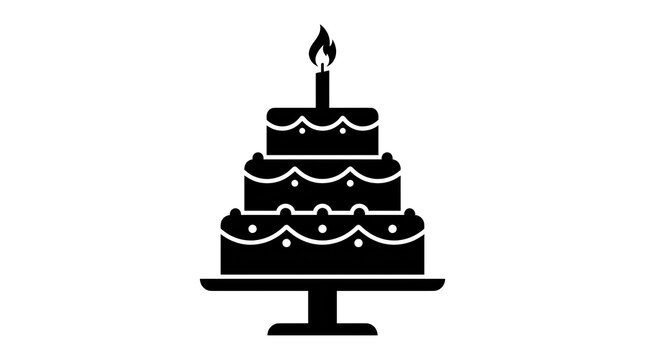birthday cake with candles