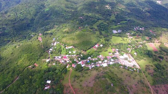 Aerial View of Rural Village in Moraz&aacute;n Mountains | El Salvador Drone Footage
