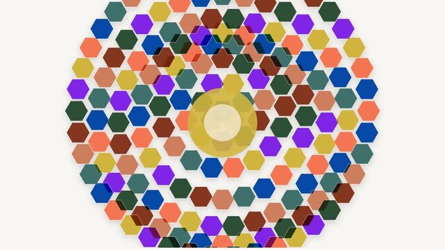 Business Ecosystem 3D Hexagonal Masterplan Strategic Abstract Background
