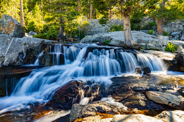 Lower Eagle Falls cascades scenic view at Tahoe © PhotoSpirit