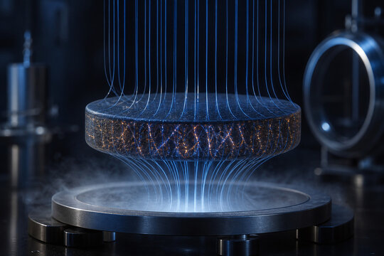 Levitating Superconductor With Flux Pinning Field Lines