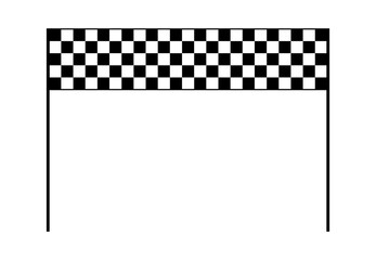 Fototapeta premium Start and finish checkered racing arch gate with rally flag, formula 1 track entrance, motorsport race finish line vector illustration and transparent png