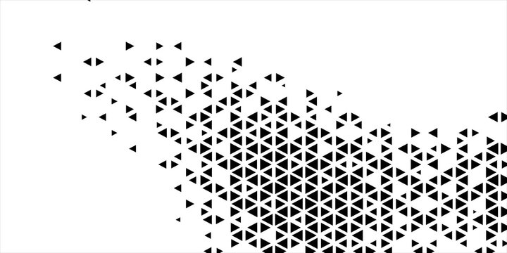 Geometric Triangle Pattern Background With Black Triangles On White