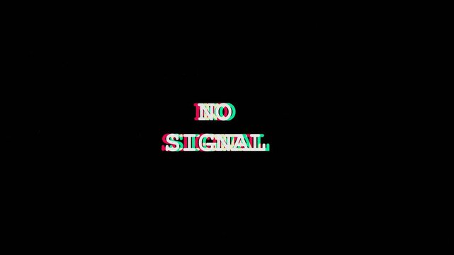 no signal error message displayed on retro tv monitor screen