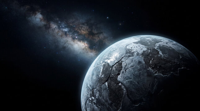 Frozen Exoplanet Drifting Through the Milky Way Nebula