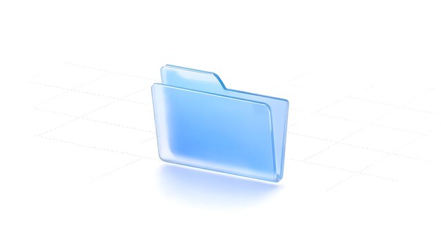 Blue folder icon on white background