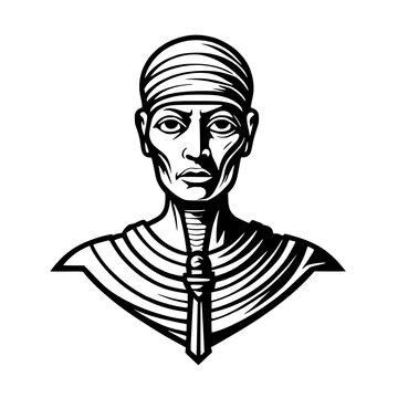 ancient egyptian god in egypt. ancient god. mummy illustration
