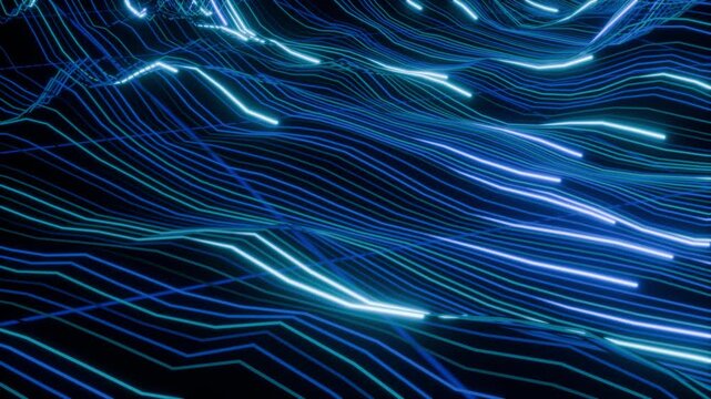 Abstract background for creative title screen. Technology light flow texture for modern presentation. Seamless loop.