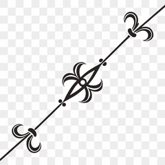 Elegant fleur de lis line border decorative art. © yeasin
