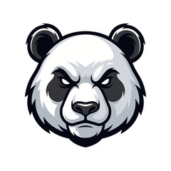 Simple panda head mascot vector illustration © Meldi