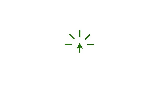multicolor cursor click interaction animation with sequential clicks and disappearing trim path lines.