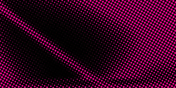 Pink and black halftone dot pattern background vector abstract texture