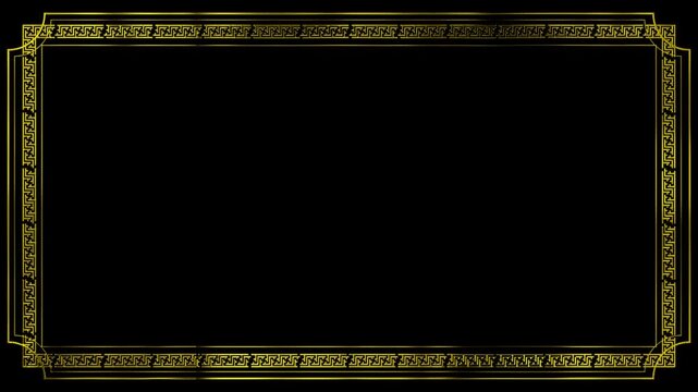 gold and silver frame with clipping path background