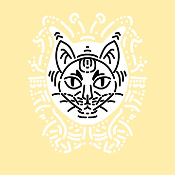 Cat head vector