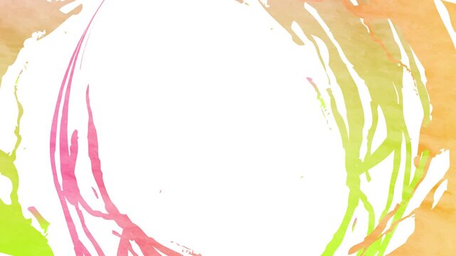 Abstract watercolor frame with pastel colors 4K