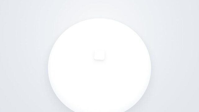 Minimalist clean white circular podium background featuring soft subtle drop shadow overlay, creating an elegant abstract neutral template for product display mockup and modern corporate UI design.