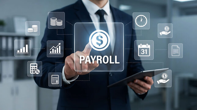 Payroll digital salary payment accounting and corporate finance management