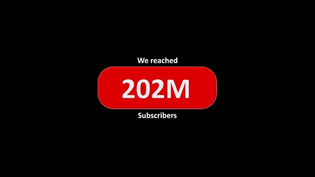 1B Subscriber Counter Animation Social Media Follower Growth Audience Statistics