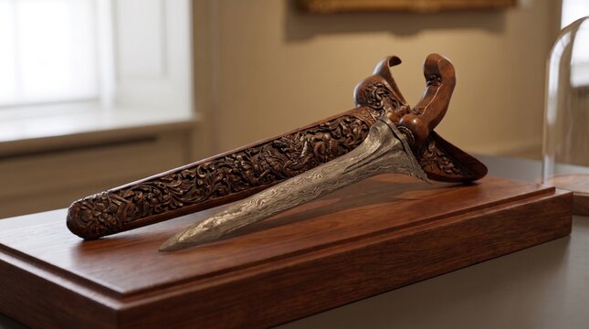 Authentic Indonesian keris displayed as a cultural heritage artifact. Ideal for tourism promotion, museum publications, educational content, and cultural campaigns.