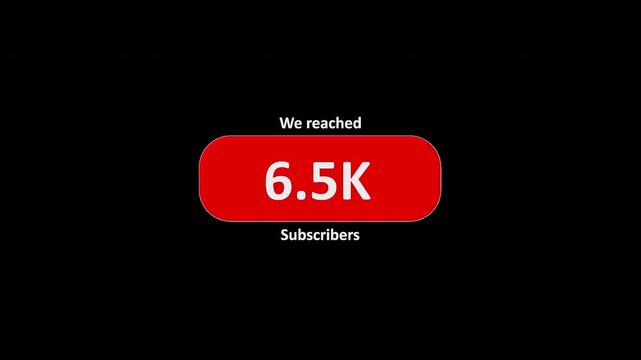 10K Subscriber Counter Animation Social Media Follower Growth Audience Statistics