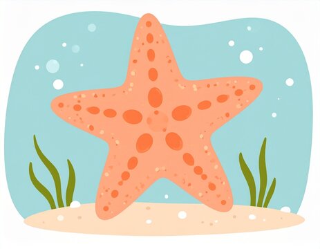 vector illustration of a starfish