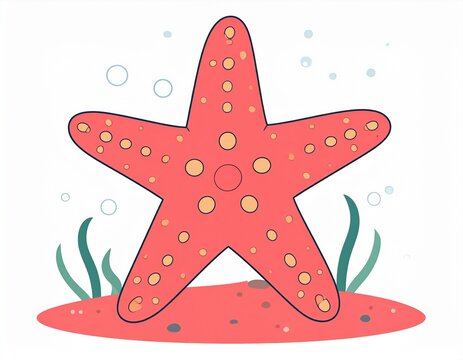 vector illustration of a starfish