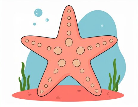 vector illustration of a starfish