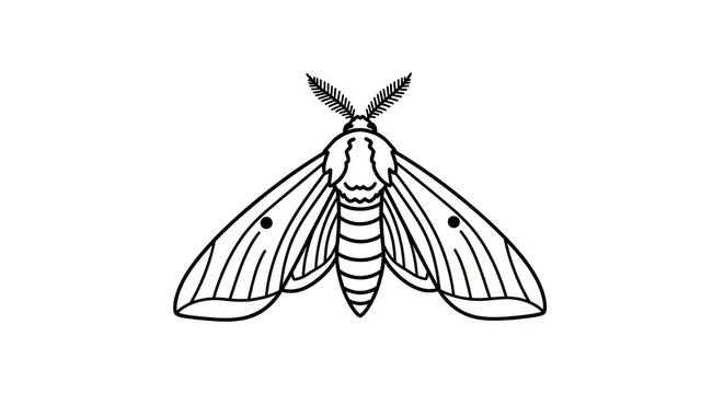 Detailed illustration of a moth insect.