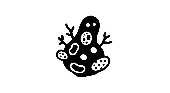 Virus cell structure illustration.