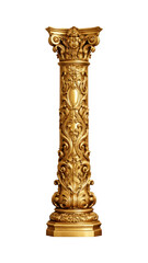 Fototapeta premium PNG Ornate golden decorative column design.