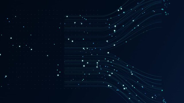Stars Moving Across Night Sky with Parallax Scrolling Effect. Animated Celestial Background Footage.