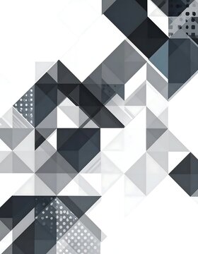 Geometric pattern with black and white cubes on white background.