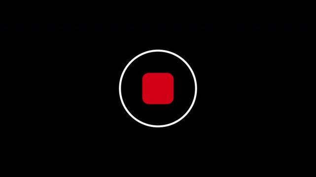 Minimalist Animated Red Video Recording Button Icon