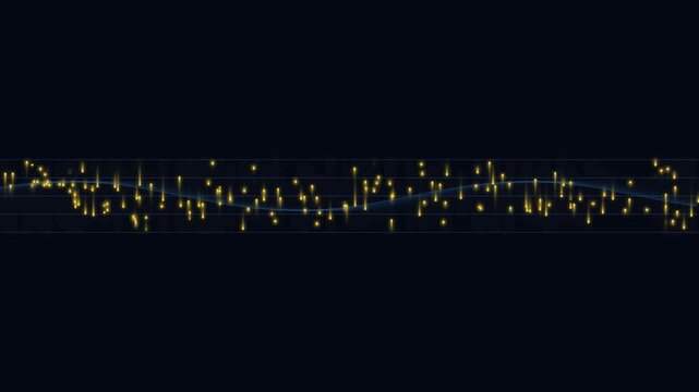 Seismograph Data Line Animation with Continuous Waveform Motion. Earthquake Monitoring Concept Footage.