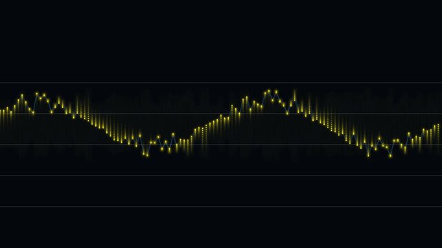 Stock Market Line Graph Animation with Rising and Falling Trends. Financial Data Motion Graphics for Business Reports.