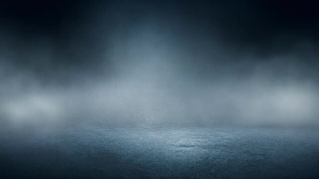 Dark foggy background with smoky, misty atmosphere and gradient lighting