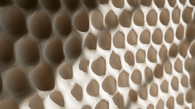 Abstract macro texture of white and brown foam sponge.