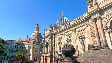 Fototapeta premium Ornate Baroque Architecture of the Dresden Academy of Fine Arts