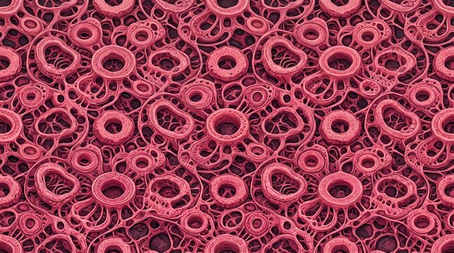Microscopic View of Intricate Biological Sponge like Structure
