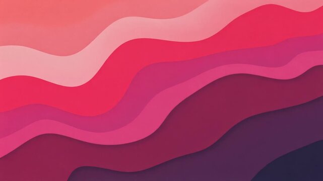 Experience stylish abstract paper cut wave layers with smooth red and purple gradients. Perfect modern background video loop for design projects.
