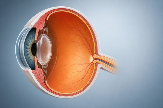 Human Eye Anatomy Cross Section Medical Illustration