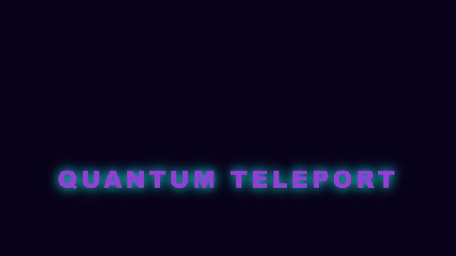 Quantum teleport digital interface animation: futuristic neon science fiction hud for technology and cyberpunk motion projects 4k