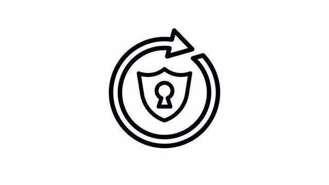 Password Reset minimalist stroke animation