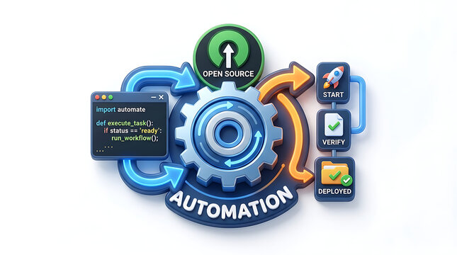 Open Source Automation Workflow with Gear, Code Snippet, and Deployment Steps.