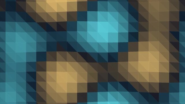 Abstract geometric mosaic transition with dynamic diagonal pixelated motion blur effect