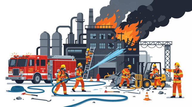 Firefighters always move quickly when they receive a call about a fire.