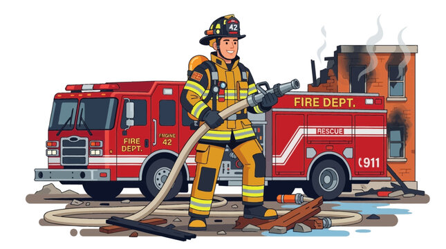 Firefighters always move quickly when they receive a call about a fire.